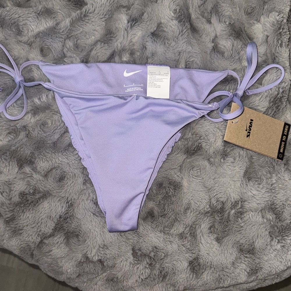 Nike string bikini bottoms in purple